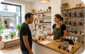 Vente de CBD Bio dans les boutiques